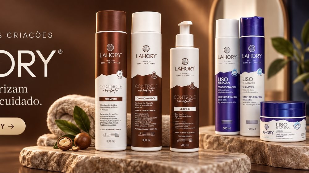 Linhas Lahory em embalagem de varejo